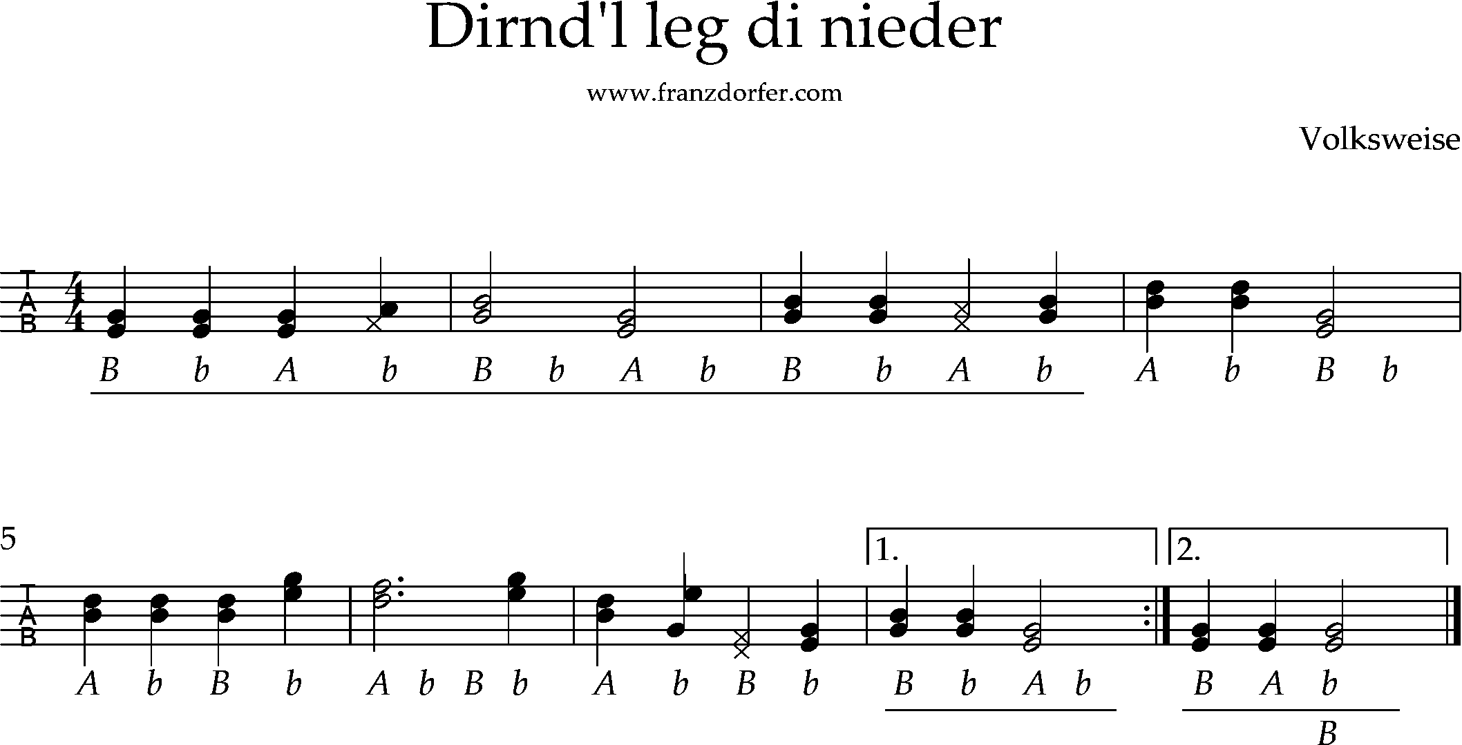 steirische lernen, dirndl leg di nieder
